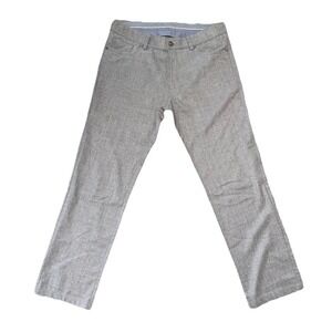 Peter Millar Collection Men's Golf Wool Grey Pants Size 34 x 30 Straight Leg